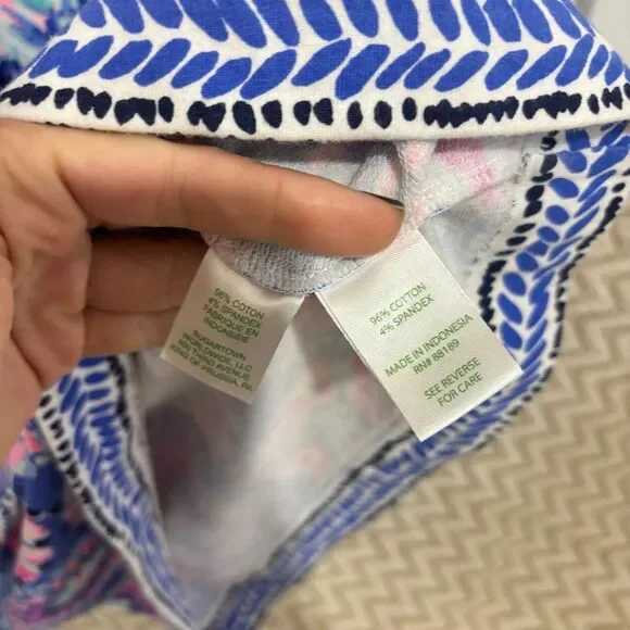 Lilly Pulitzer Women's UPF 50+ Skipper Popover Terry Dress Cabana Cocktail XS - Picture 6 of 7